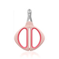 Blue cat nail clipper with a round positioning hole and a non-slip handle.