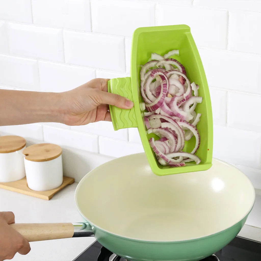 Multi-function kitchen drain cutting board in green, blue or grey, 48x8.7x25cm, with sink basket and storage trough.