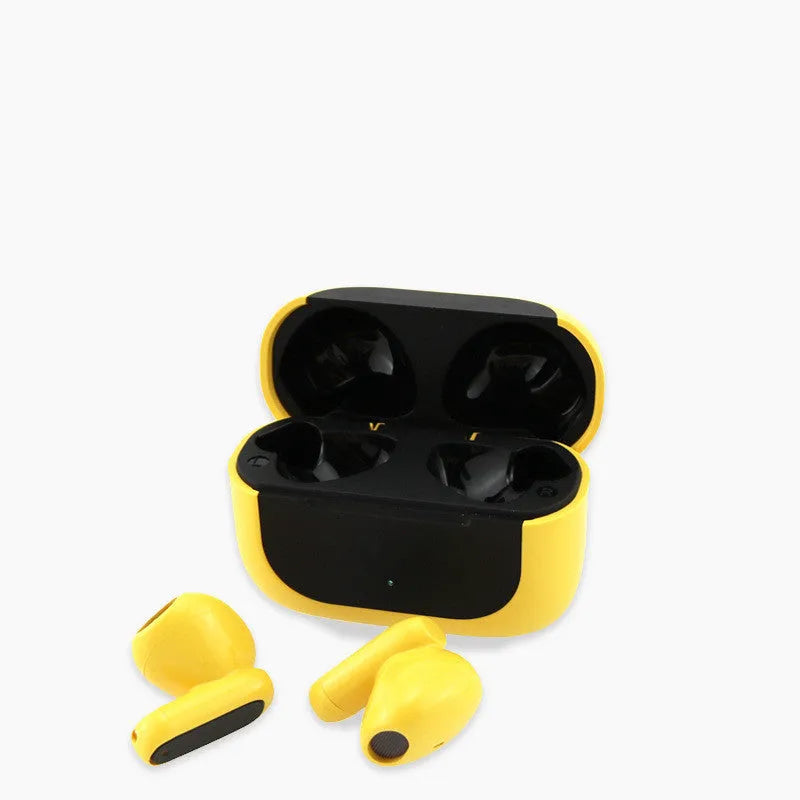 Jerry cartoon wireless Bluetooth headphones in black, white, or yellow colours with in-ear design