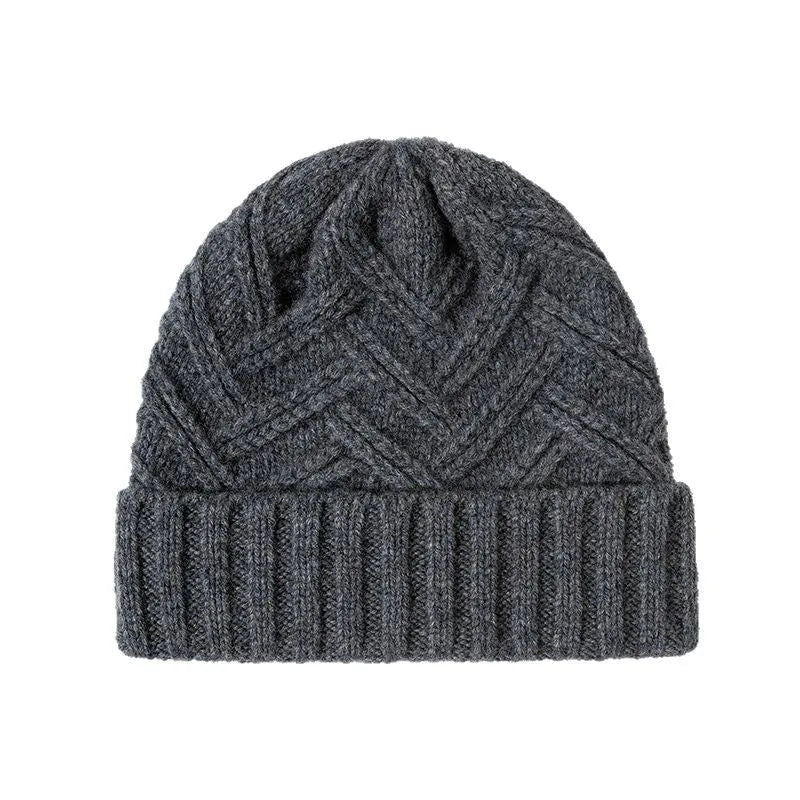 Women's knitted wool winter hat with dome crown in one of six colour options