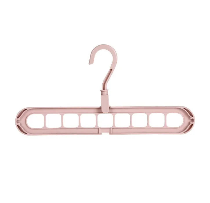 Plastic clothes hanger with rotatable storage hook in various colours, 33cm long