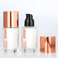 Liquid foundation in White shade with colour-changing technology for warm skin tones
