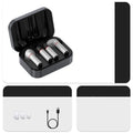 Magnetic Bluetooth headset earbuds with charging case blue black in-ear wireless