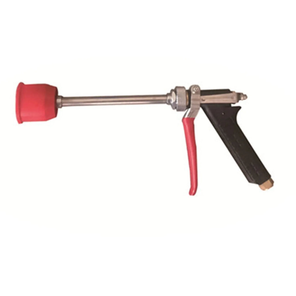 Adjustable high-pressure plastic spray gun with ergonomic submachine gun style handle for agricultural spraying