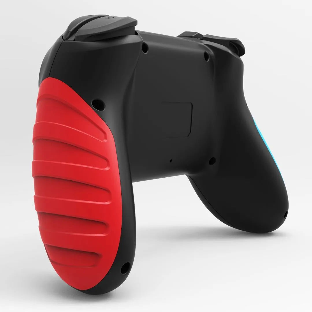Red and blue wireless Bluetooth gamepad for Nintendo Switch and PC Windows systems
