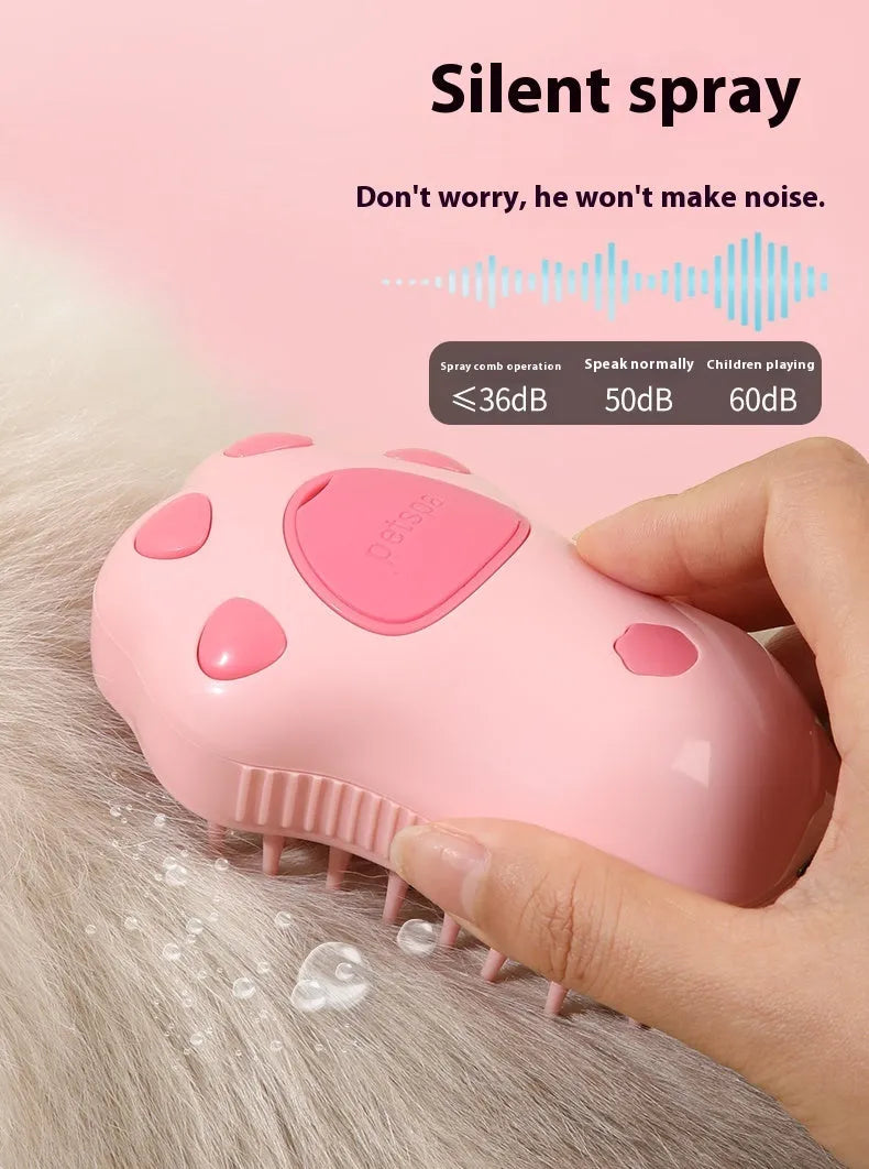 Pet spray massage comb for cats and dogs in ABS and TPR, four colour options