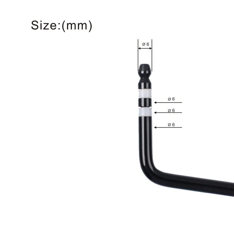 Direct plug-in guitar tremolo arm in black, blue, gold, and silver chrome finishes.