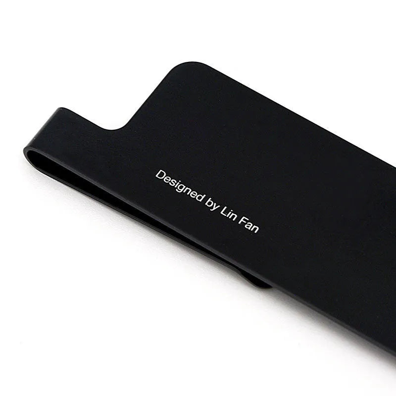 Retro aluminium bookmark ruler with 15cm laser engraved scale in black or silver