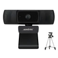 Black desktop teaching camera with microphone, 12MP CMOS sensor, wired connection, and small or large bracket.