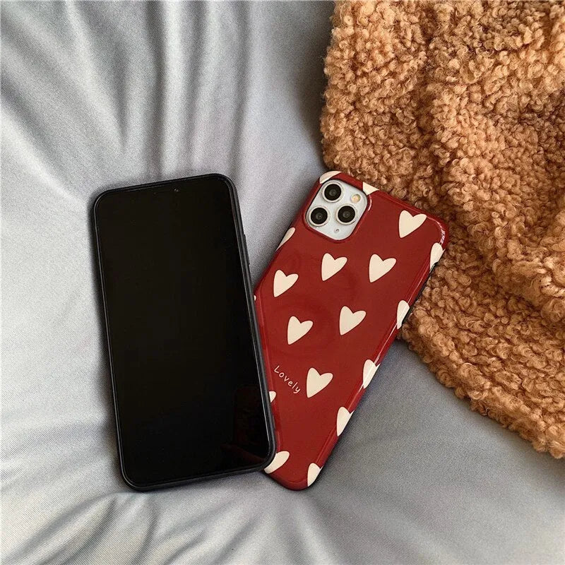 Love glossy TPU phone case in solid colour for Apple iPhone, back cover view