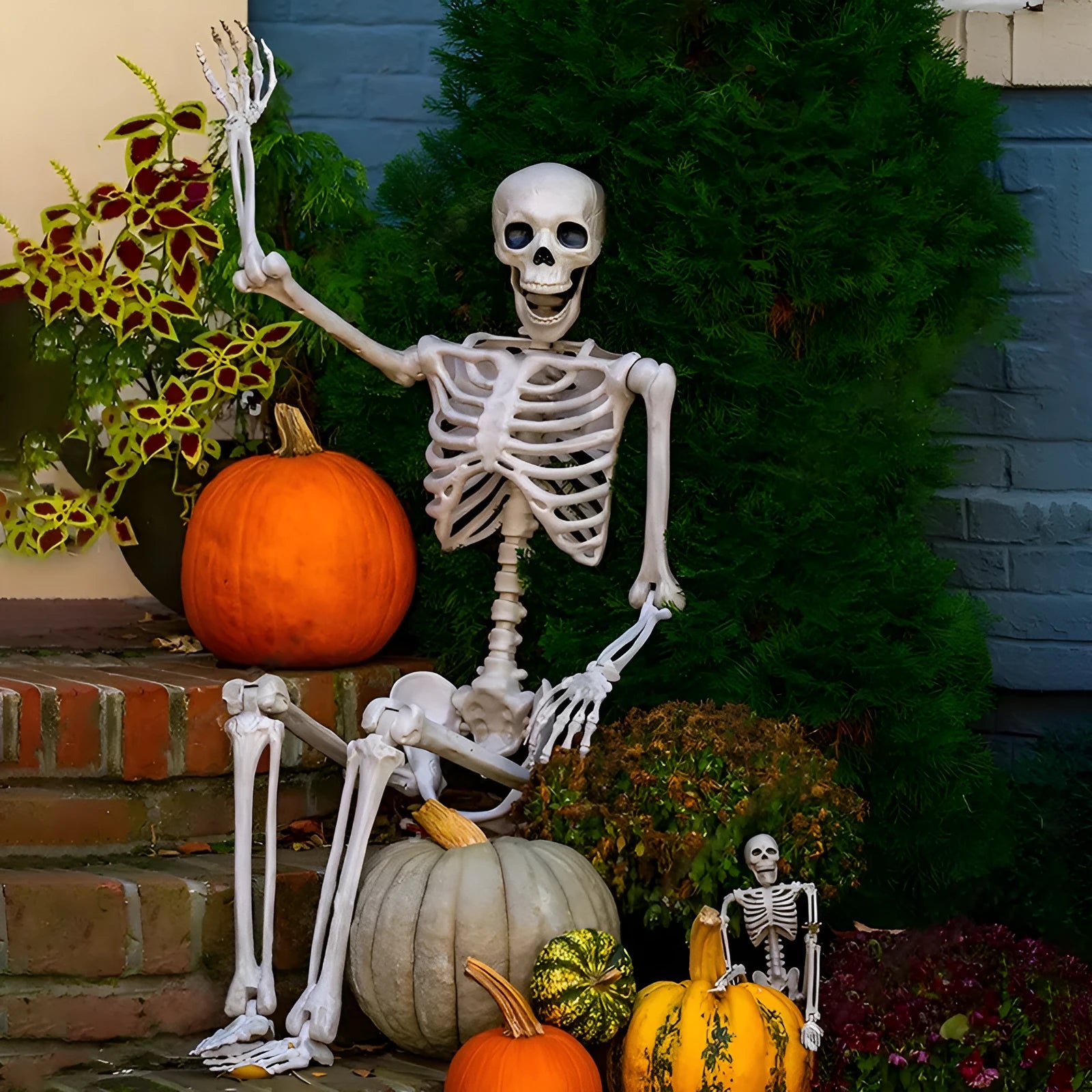90cm movable joint plastic skeleton Halloween decoration prop