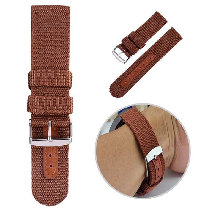 Waterproof canvas watch band, 1.4mm thick, NATO 18mm 20mm 22mm 24mm, Black Blue Brown Green