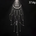 Women's pearl tassel hair chain accessory in gold or silver colour with adjustable band
