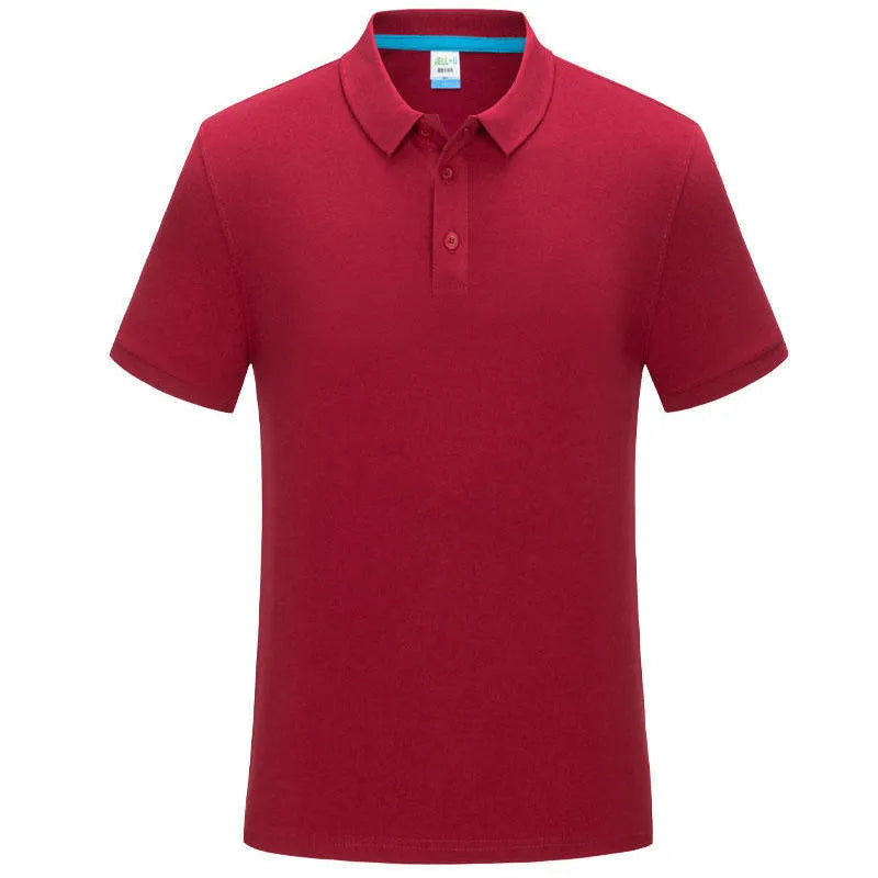 Short sleeve lapel advertising shirt in combed cotton, casual top with slit detail, available in 13 colours and sizes S to 4XL.