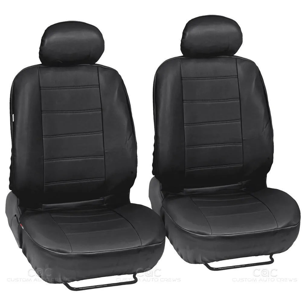 Car leather seat cover set with 9 pieces including front seat covers 118x56cm and rear cushion 135x56cm