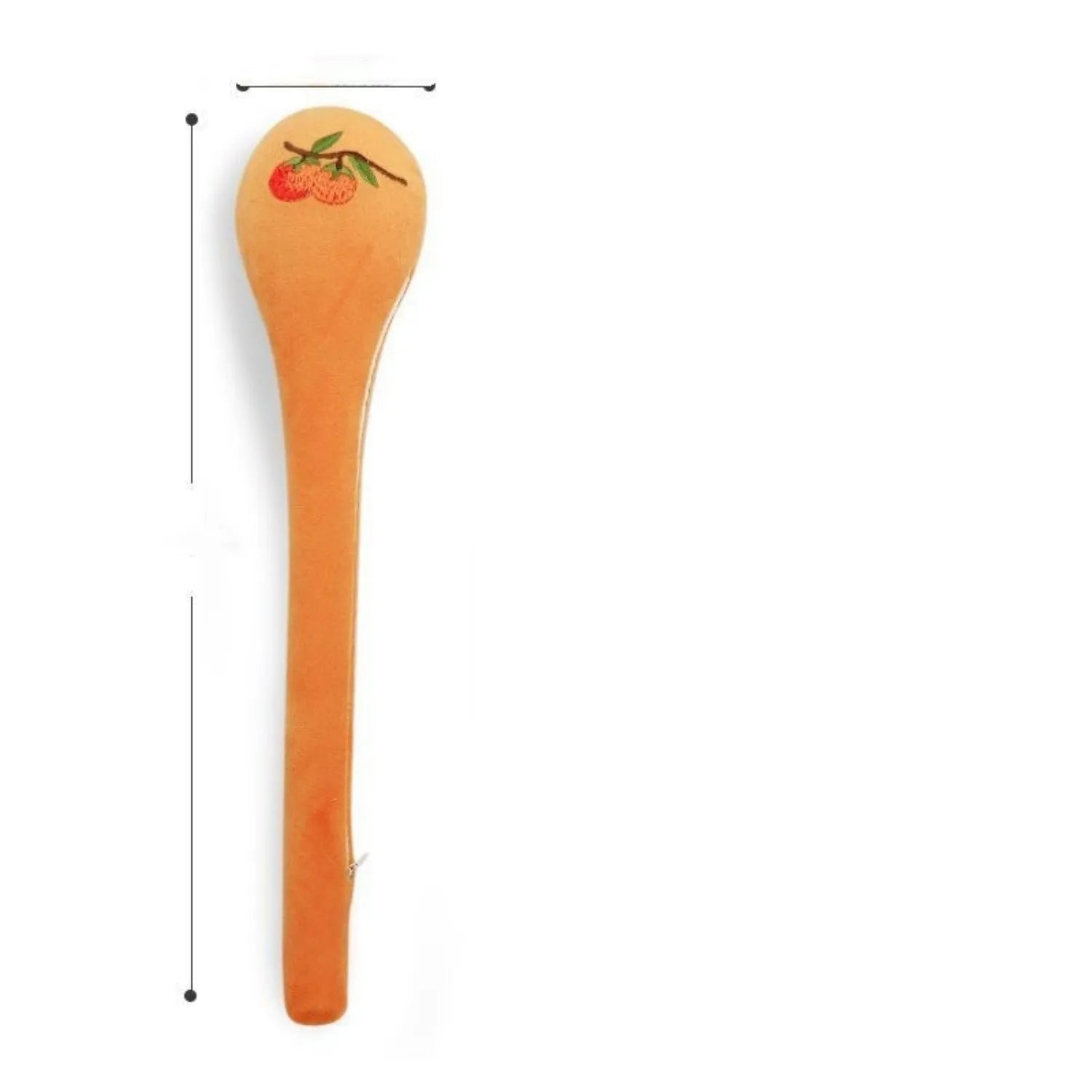 48 cm persimmon coloured massage stick with meridian flap design for back percussion therapy