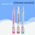 Creative vaccine design gel pen with black ink refill showing 15.7cm length