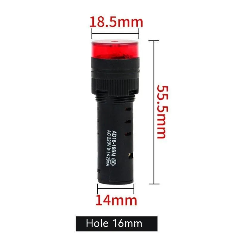 AD16-22SM red LED flashing sound and light buzzer for 22mm panel mounting