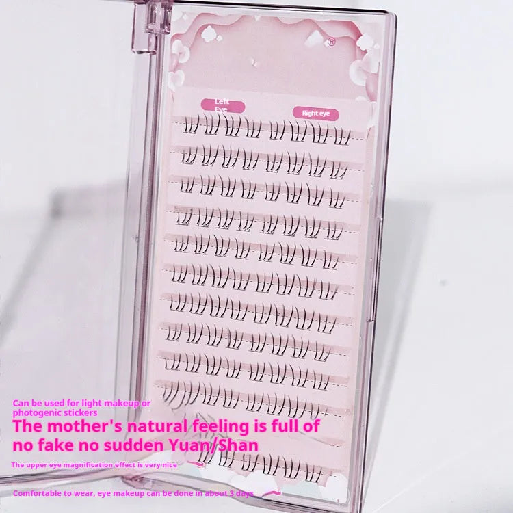 Kitten's Paw style lower false eyelashes with sheer root and pointed tails in 4mm, 5mm, 6mm lengths.