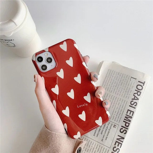 Love glossy TPU phone case in solid colour for Apple iPhone, back cover view