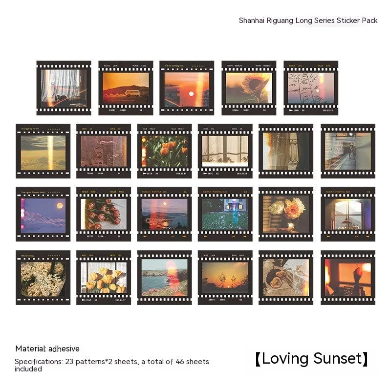 Boxed set of 46 square decorative stickers with six Nordic nature and romance patterns.