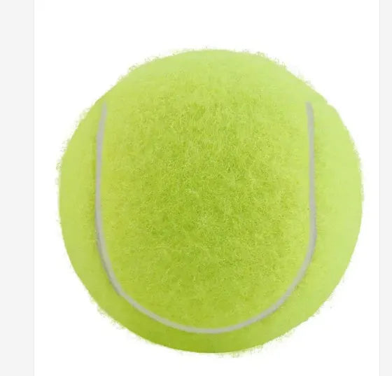 Rubber tennis ball dog toy in multiple colours with 6.3cm diameter for bite-resistant fetch games