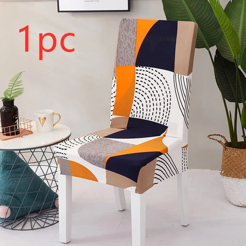 Stretch elastic chair cover on wooden chair with 45-60cm backrest