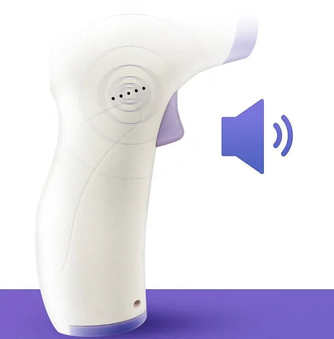 Non-contact high-precision infrared temperature measuring gun HTD883A on white background