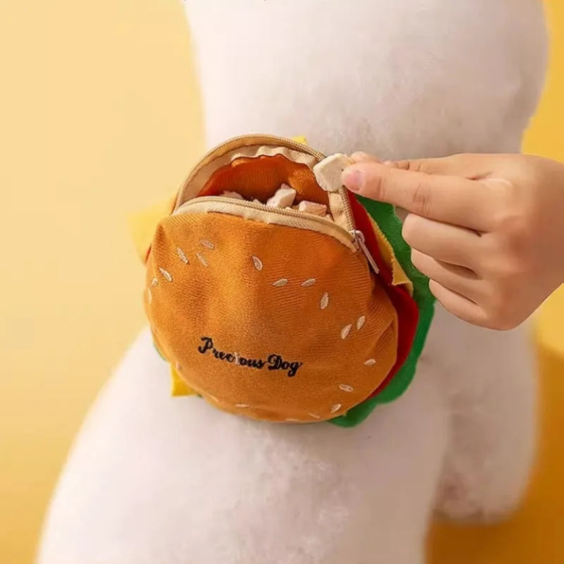 Cartoon hamburger chips design adjustable pet walking vest with escape proof construction