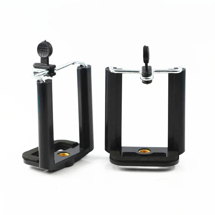 Black U-shaped plastic mobile phone clip bracket for poles and bars