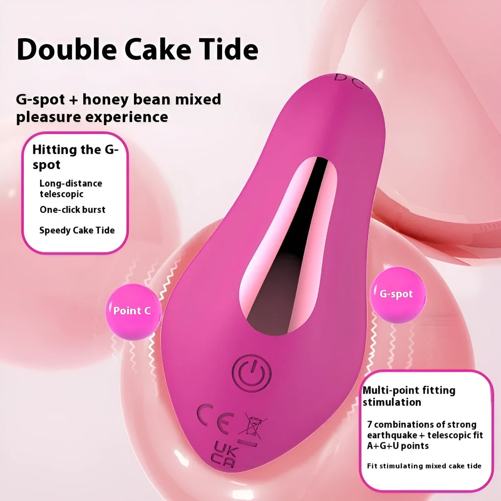 Rose red female massager with cute butterfly design and mobile phone app remote control
