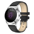 Women's multi-functional smartwatch with heart rate monitoring in black, rose gold, silver, or white colour options
