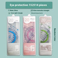 Youpai transparent acrylic drawing ruler sets showing square protractors and measurement tools