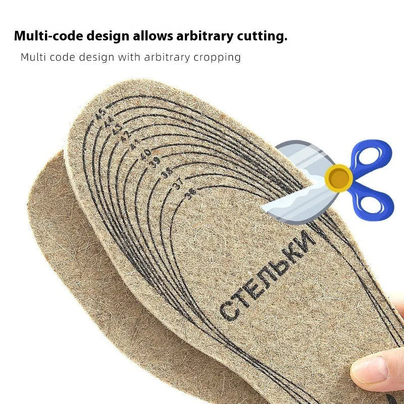 6.5mm wool carpet insole, chemical fibre, unisex adult, tailorable multi-code segment, one pair
