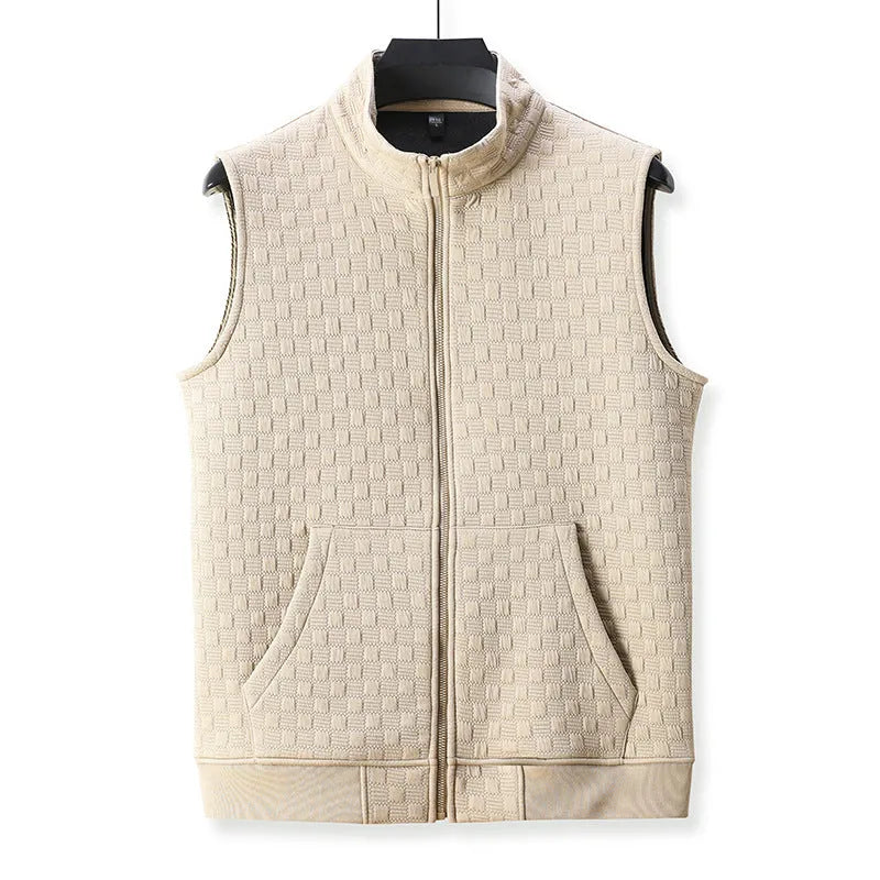 Men's sleeveless waistcoat vest in polyester blend available in four colours