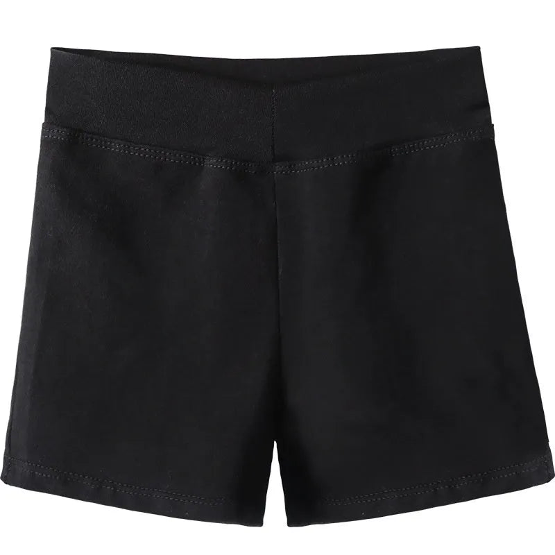 Women's black cotton blend ballet practice shorts for dance exercise