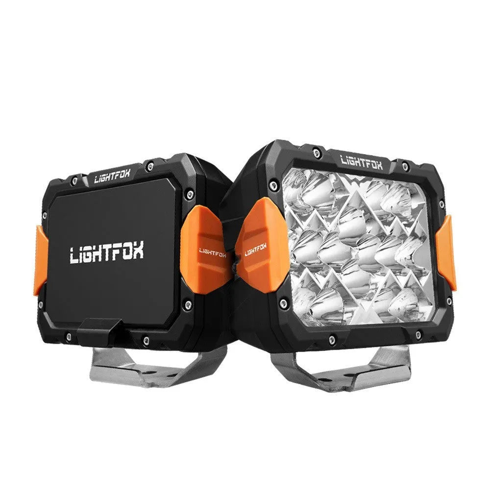 Black aluminium LED front bumper lights for off-road vehicle retrofitting