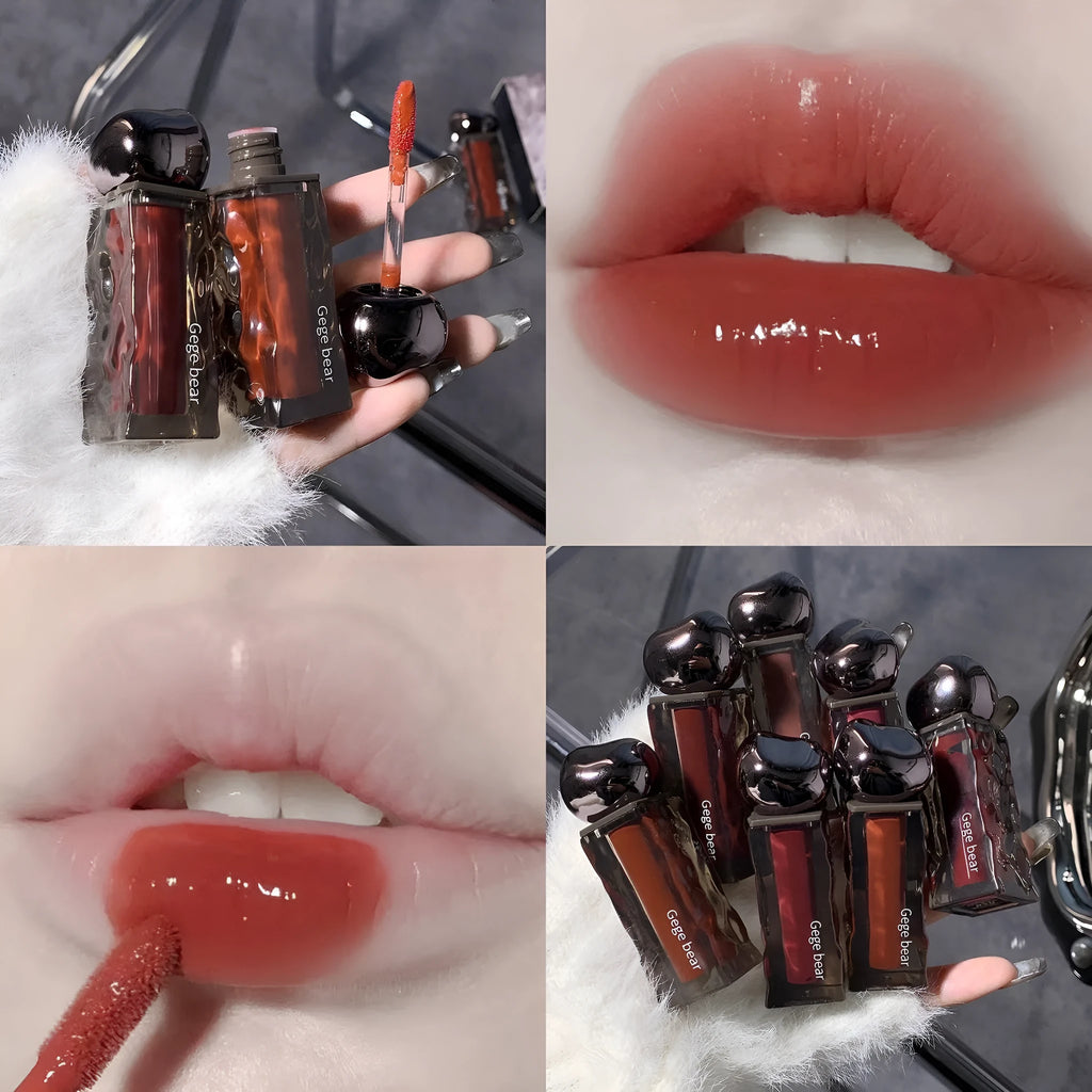 Glacier Lava Lip Lacquer tube showing water light mirror finish in one of seven available shades