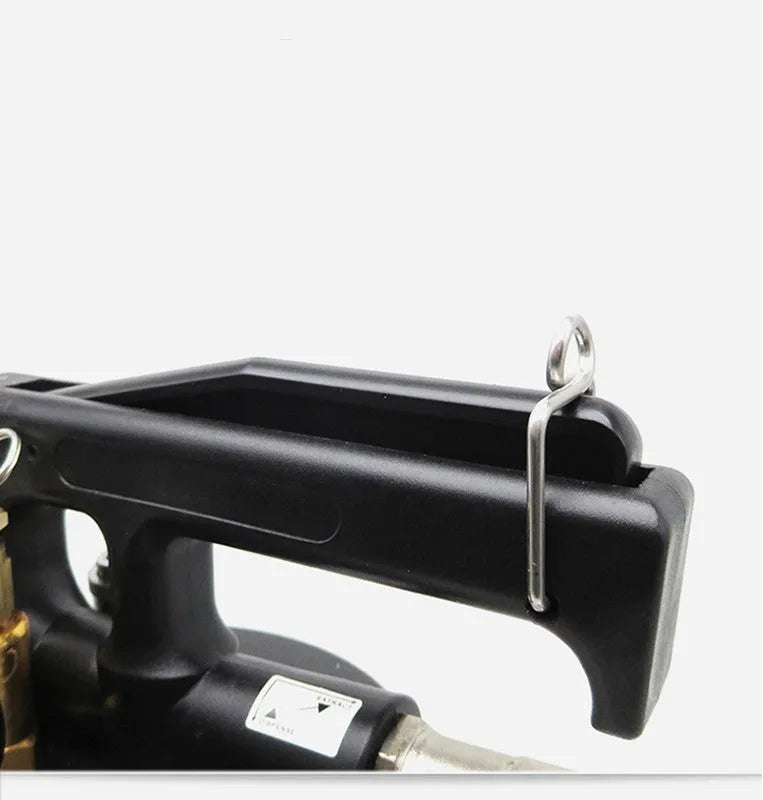 Pneumatic automatic transmission oil changer with 220W motor showing 6L and 10L tank capacity options