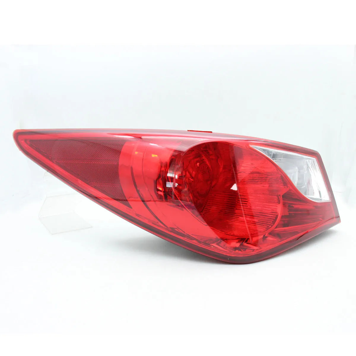 Hyundai Sonata 2011-2014 model red outer tail light half assembly with ABS housing.