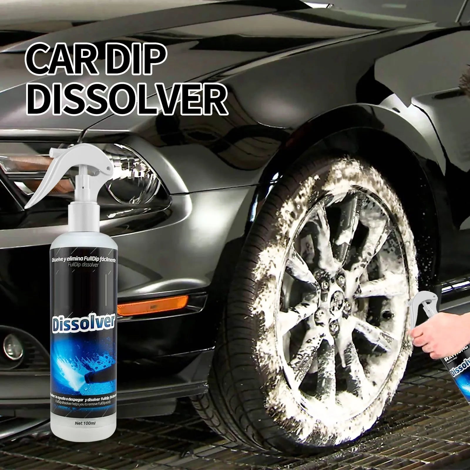 100ml car foam cleaning agent bottle for automotive interior seat and fabric stain removal