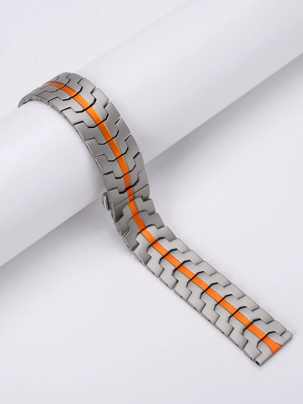 Stainless steel watch band for Samsung Galaxy Watch in silver and black colour options