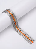 Stainless steel watch band for Samsung Galaxy Watch in silver and black colour options