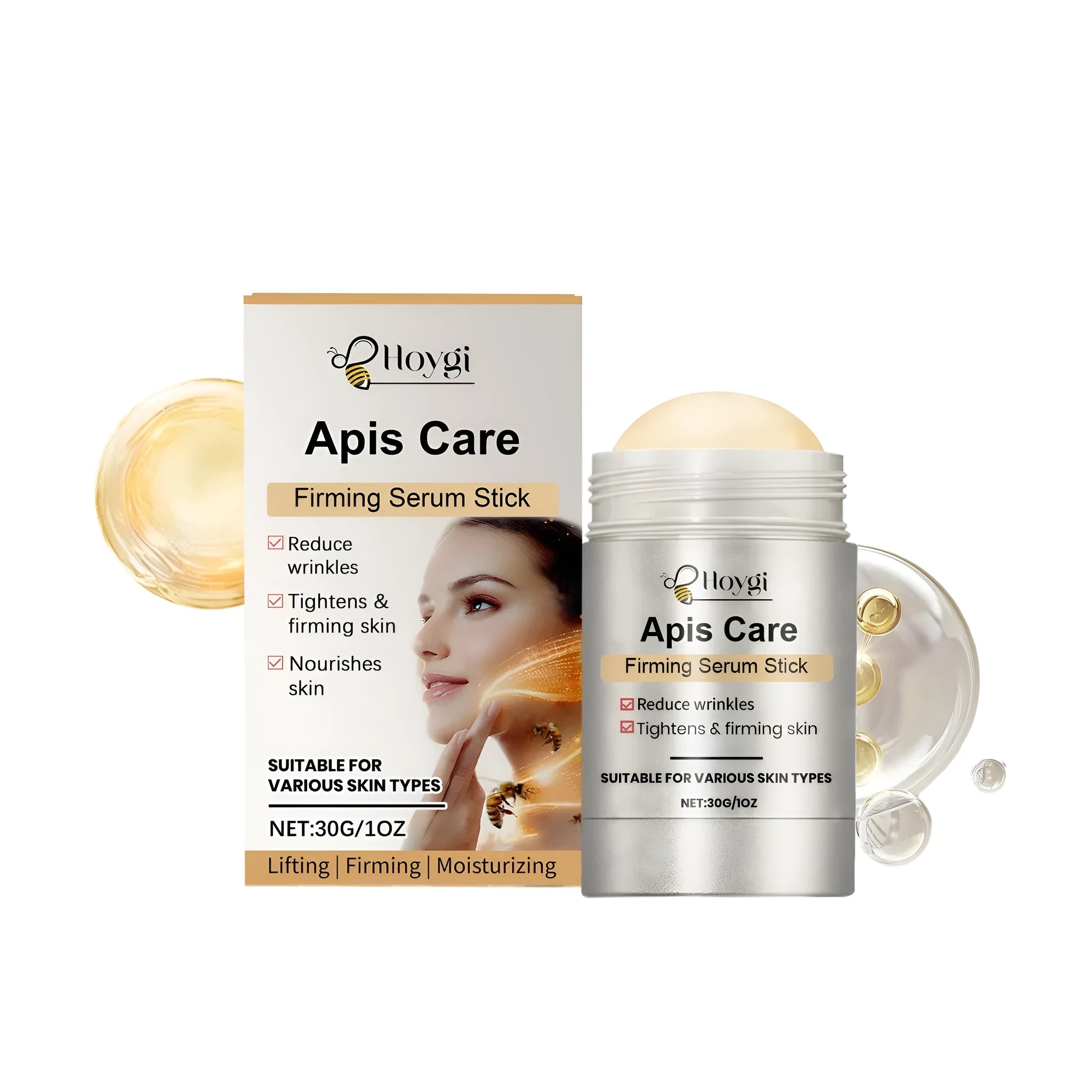 30g tightening rod essence stick for facial skincare with bee venom and peptides