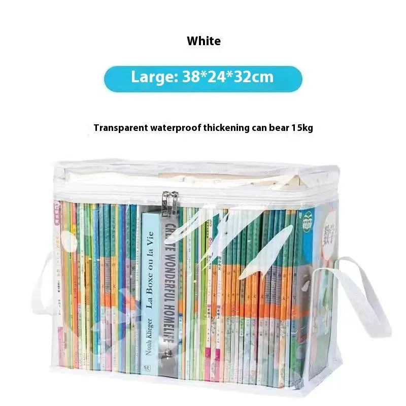 Large foldable PVC water buggy bag in black or white with transparent design showing 24-litre capacity