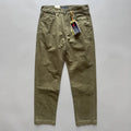 Men's American retro straight leg cotton trousers in solid colour with mid waist design