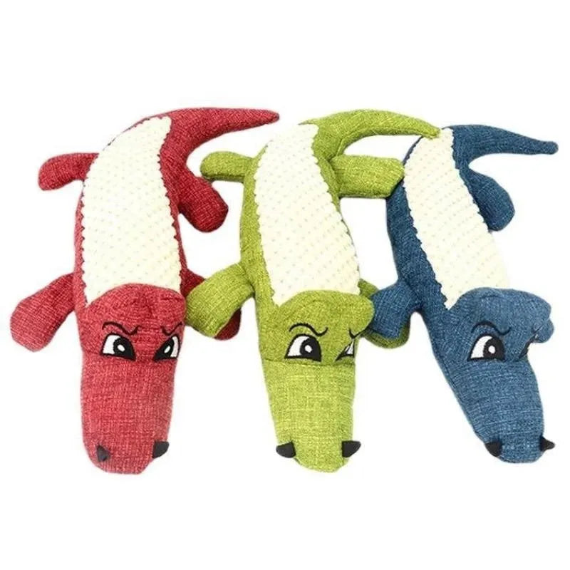 Blue corn cob plush pet toy with grid pattern for dogs and cats to chew