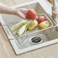 Thickened retractable stainless steel sink rack over a kitchen sink, detachable draining and storage rack, simple style, Extra Large or Large Size