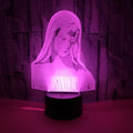 3D LED night light with colour changing modes showing dual-ring pattern on acrylic panel