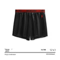 Solid colour men's polyester boxer briefs on a white background, showing mid-waist design.